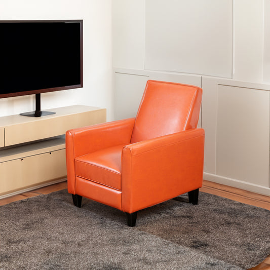 Recliner Push Back Chair for Elegant Home Décor Orange