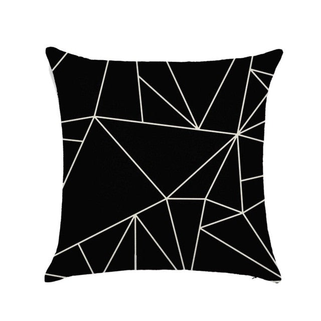 Linen Cotton Geometrisch Throw Pillow Cushion Home Sofa Decor 45X45cm