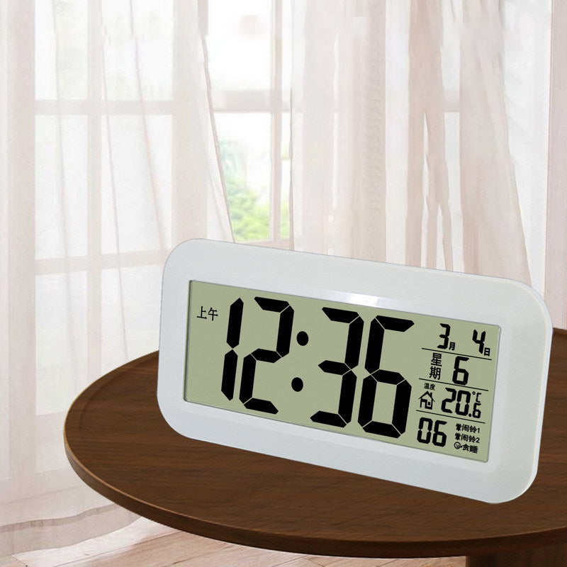 Large screen digital wall clock Living room Electronic clock Home bedroom Silent desk clock