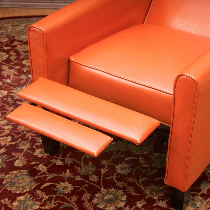 Recliner Push Back Chair for Elegant Home Décor Orange