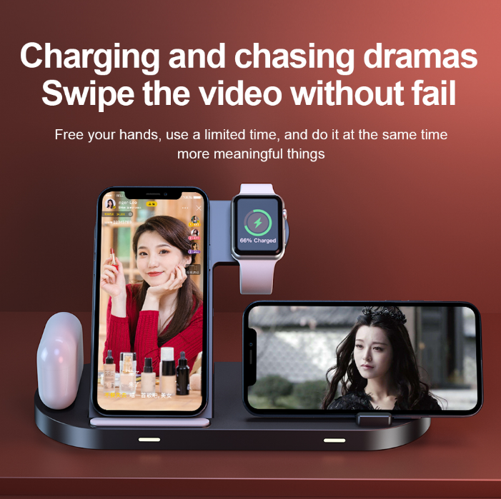 Wireless charger fast charging suitable for iPhone wireless charging watch earphones 3in1 wireless charging