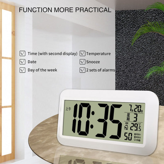 Large screen digital wall clock Living room Electronic clock Home bedroom Silent desk clock