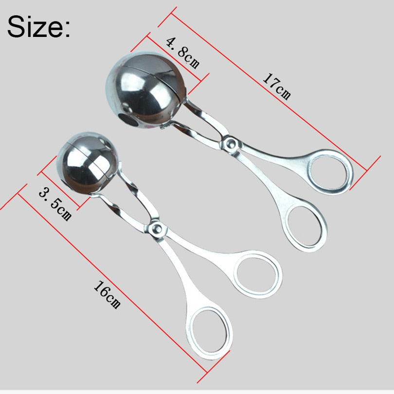 Convenient Kitchen Meatball Maker Stainless Steel Meatball Clip Fish Ball Rice Ball Making Mold Tool Kitchen Accessories