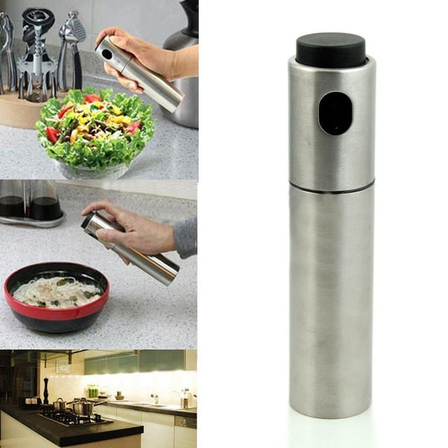 Stainless Steel Oil Sprayer kitchen accessories Olive Pump Spray Bottle Oil Sprayer Pot Cooking Tool Sets kitchen gadgets Tools