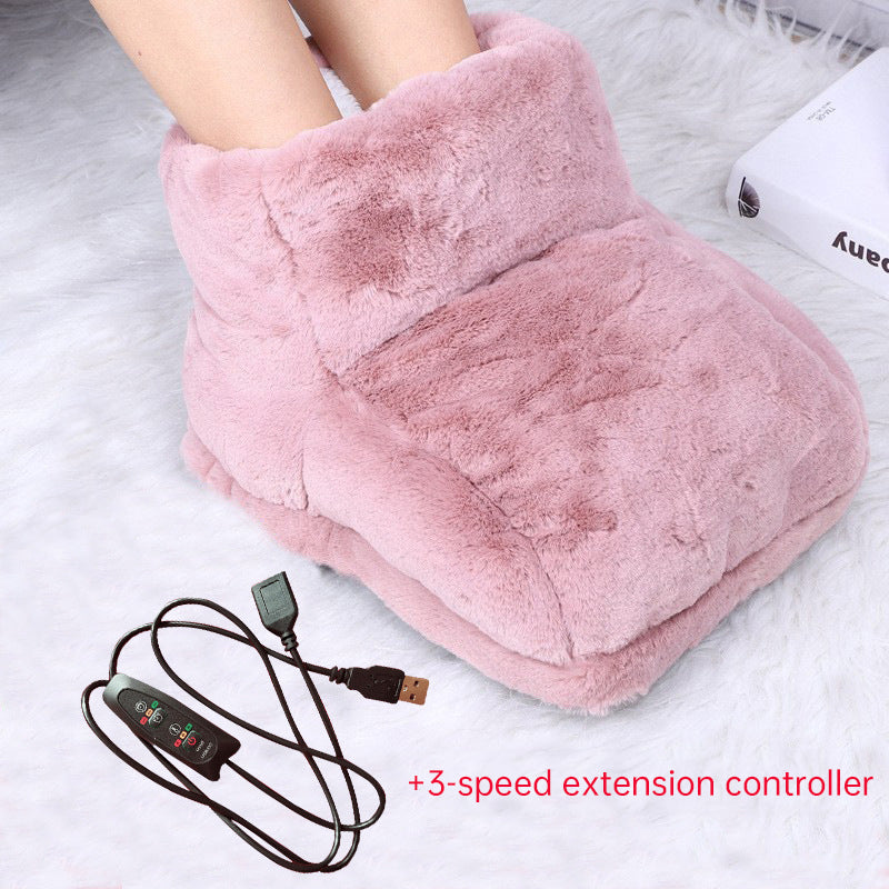 Electric Heater Foot Warmer USB Charging Fleece Soft Warm Foot Cover Washable Winter Feet Heating Pads For Home Bedroom Sleeping