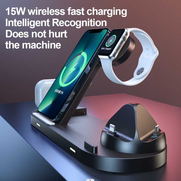 Wireless charger fast charging suitable for iPhone wireless charging watch earphones 3in1 wireless charging