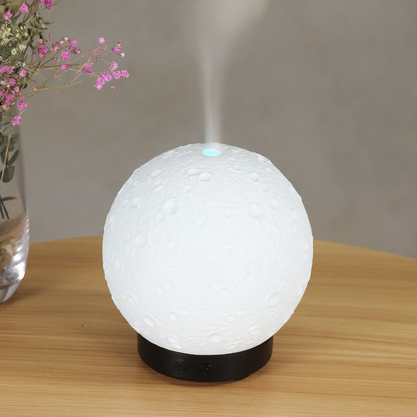 Creative Round Moon Ceramic Aroma Diffuser Humidifier Spray Desktop Ultrasonic Aroma Diffuser