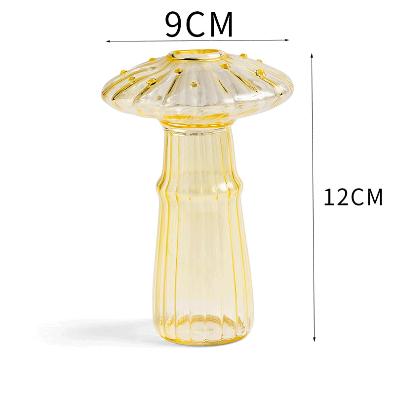 Glass Mushroom Vase Aromatherapy Vase Hydroponic Flower Arrangement Decoration Home Decoration Glass Creative Vase