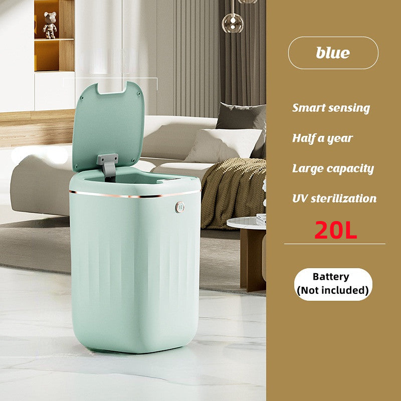 Xiaomi White Light Luxury Intelligent Sensor Garbage Can Home Living Room Silent Slow Drop Kitchen Touch-Free Open Lid Garbage Can