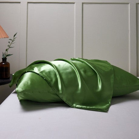 Simulation silk solid color polyester pillowcase envelope pillow pillow cases pillow pair multi-color