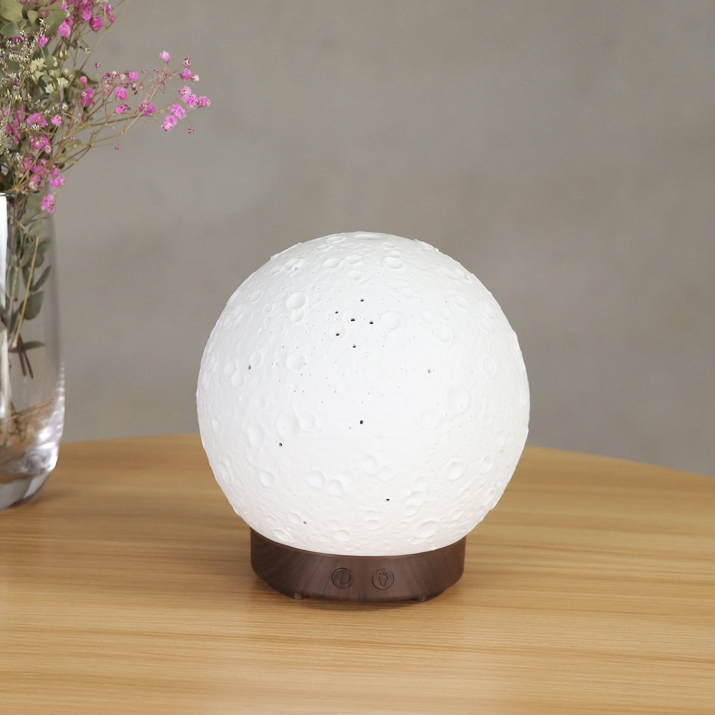 Creative Round Moon Ceramic Aroma Diffuser Humidifier Spray Desktop Ultrasonic Aroma Diffuser