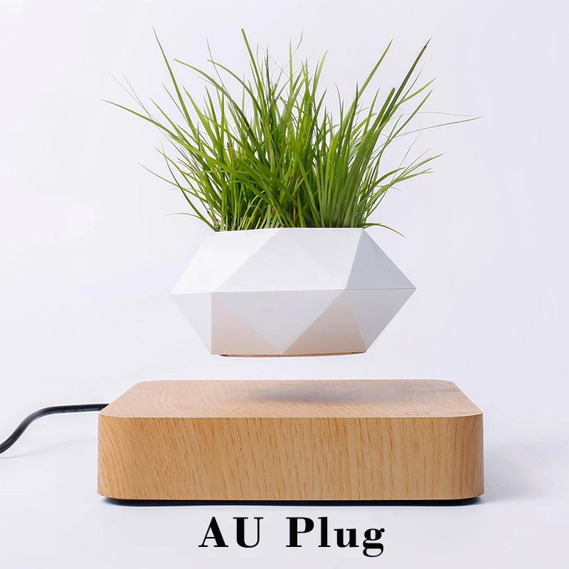 Hot Sale Levitating Air Bonsai Pot Rotation Planters Magnetic Levitation Suspension Flower Floating Pot Potted Plant Desk Decor